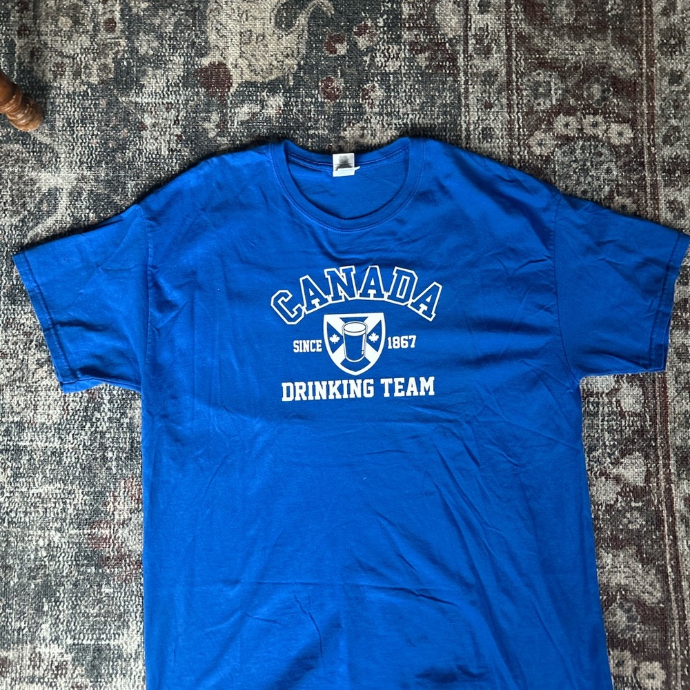 Gildan Blue Drinking Team T-Shirt